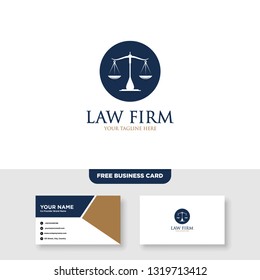 Law Firm Logo, Attorney Logo - Vector, Free Bussines Card Mockup