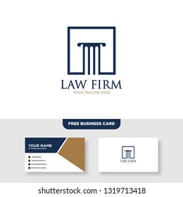 Law Firm Logo, Attorney Logo - Vector, Free Bussines Card Mockup