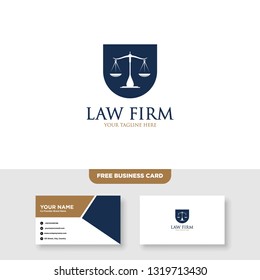 Law Firm Logo, Attorney Logo - Vector, Free Bussines Card Mockup