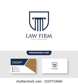 Law Firm Logo, Attorney Logo - Vector, Free Bussines Card Mockup