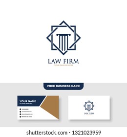 Law Firm Logo, Attorney Logo - Vector, Free Bussines Card Mockup