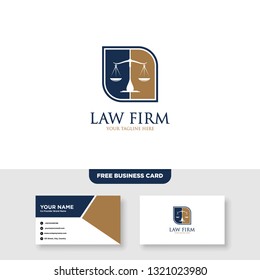 Law Firm Logo, Attorney Logo - Vector, Free Bussines Card Mockup