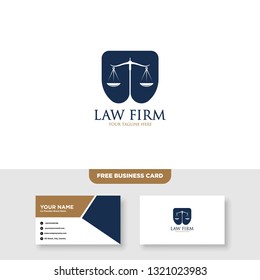 Law Firm Logo, Attorney Logo - Vector, Free Bussines Card Mockup