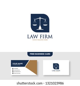 Law Firm Logo, Attorney Logo - Vector, Free Bussines Card Mockup