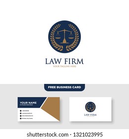 Law Firm Logo, Attorney Logo - Vector, Free Bussines Card Mockup