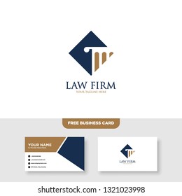 Law Firm Logo, Attorney Logo - Vector, Free Bussines Card Mockup