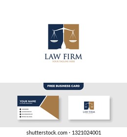 Law Firm Logo, Attorney Logo - Vector, Free Bussines Card Mockup