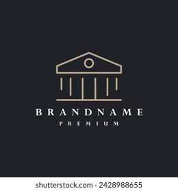 Law firm logo with creative element style Premium Vector 