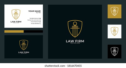 law firm logo design and business card. good use for finance, business logo