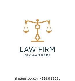 Law firm logo design element vector with creative concept