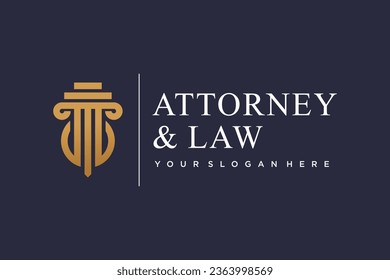 Law firm logo design element vector with creative concept