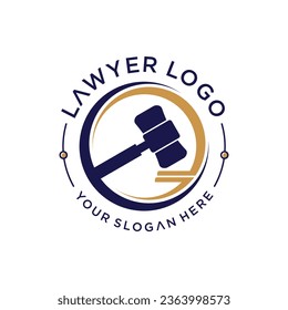 Law firm logo design element vector with creative concept
