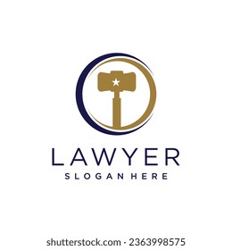 Law firm logo design element vector with creative concept