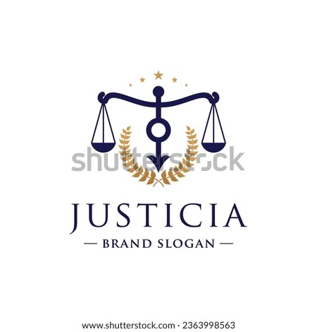 Law firm logo design element vector with creative concept