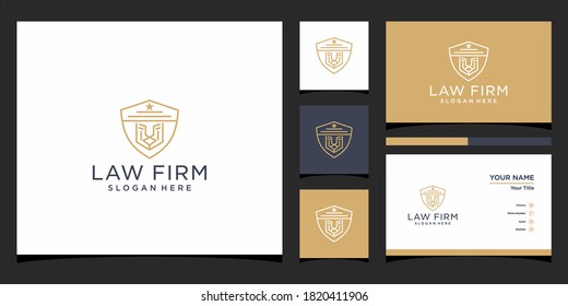  Law firm logo design inspiration, illustration Premium Vector