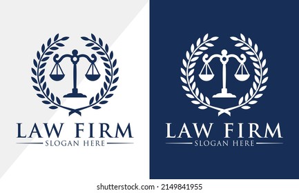 Law firm logo design, Lawyer logo vector template 