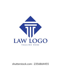 Law firm logo design, Lawyer logo vector template
