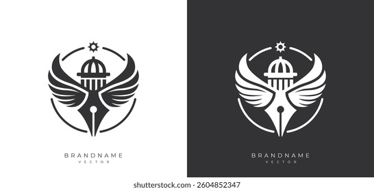 Law firm logo design, lawyer logo, Luxury decorative design template elements