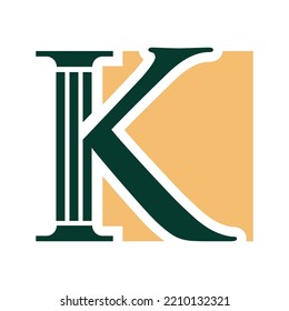 Law firm logo design with letter K. Law Firm logo design