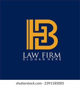 Law firm logo design with letter B T concept.