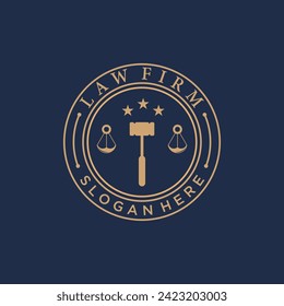 law firm logo design with modern concept premium vector