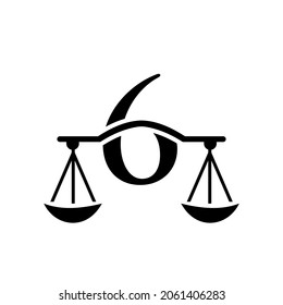 Law Firm Logo Design On Letter 6. Lawyer And Justice, Law Attorney, Legal, Lawyer Service, Law Office, Scale, Logo Template