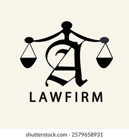 Law Firm Logo Design on Letter U. Lawyer and Justice, Attorney at Law, Lawyer Services, Law Office, Scale