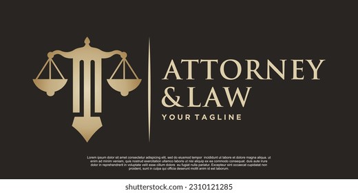 Law firm logo design simple concept Premium Vector Part 1
