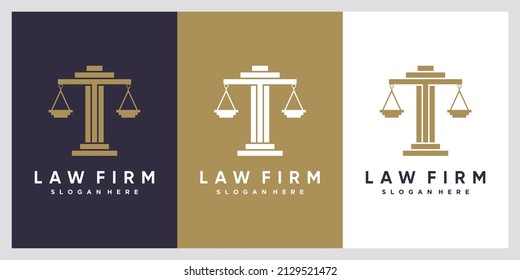 Law firm logo design with style and creative concept