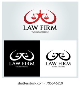 Law firm logo design template. human logo. Vector illustration