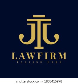 law firm logo design template,letter J concept