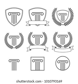 Law Firm Logo Design Vector set