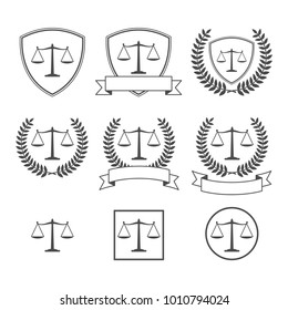 Law Firm Logo Design Vector set
