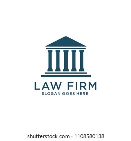 Law firm logo design vector template