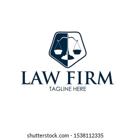 law firm logo design vector template