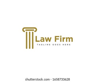 Plantilla de vectores de diseño de logotipo de firma de ley