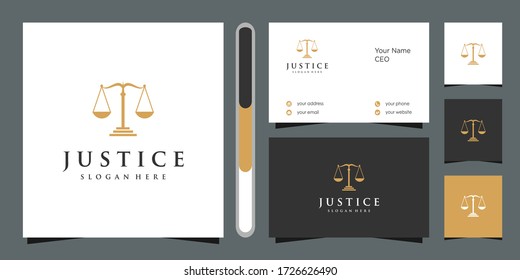 Law Firm Logo Design Vector And Business Card