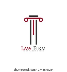 Law Firm Logo Design Vector Illustration