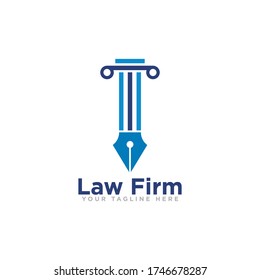 Law Firm Logo Design Vector Illustration