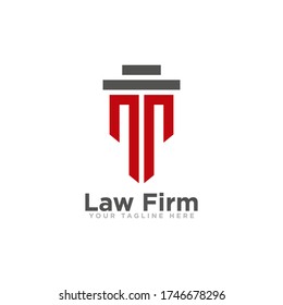 Ilustración de vectores de diseño de logotipo de firma de leyes