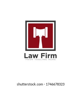 Ilustración de vectores de diseño de logotipo de firma de leyes