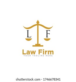 Ilustración de vectores de diseño de logotipo de firma de leyes