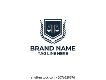 Law firm logo design and vector logo template