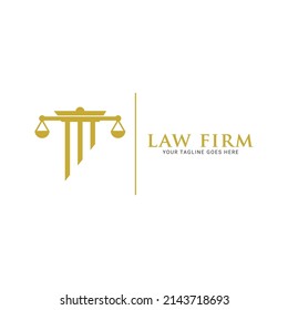 Plantilla vectorial de diseño del logotipo de la firma de abogados.