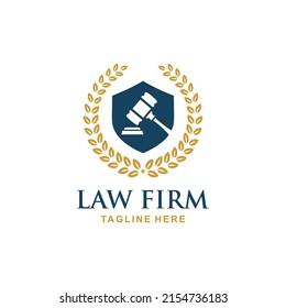 Vector de diseño del logo de la firma de abogados. Logo de Gavel 