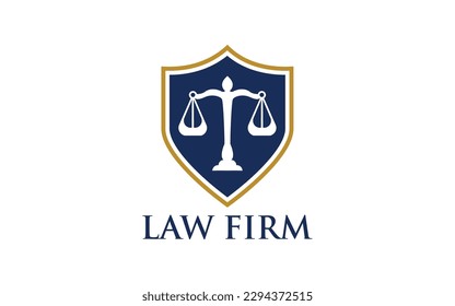 Law firm logo design vector template
