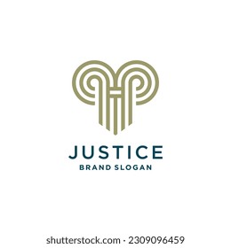 Law firm logo design vector with modern creative style