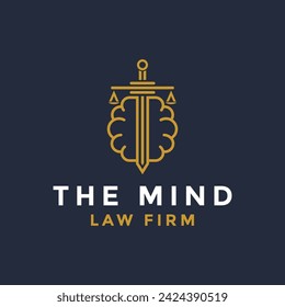 diseño de logotipo de la firma de abogados ilustración vectorial