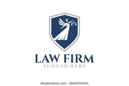 Law firm logo design vector illustration