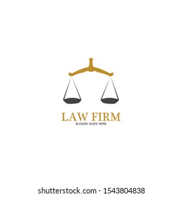 Law Firm logo and icon design template-vector